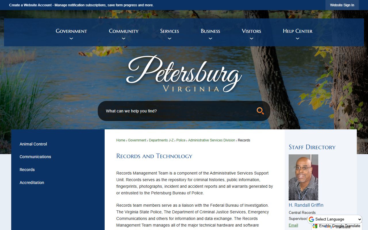 Petersburg People Search Police Records Division