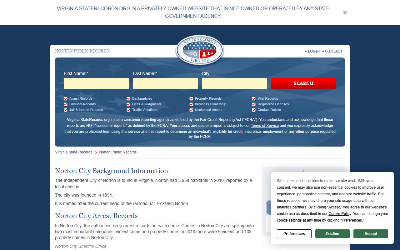Norton People Search State Records Directory