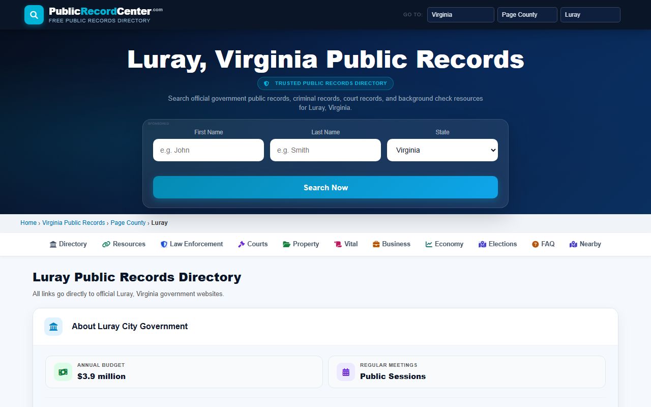 Luray People Search - Public records directory