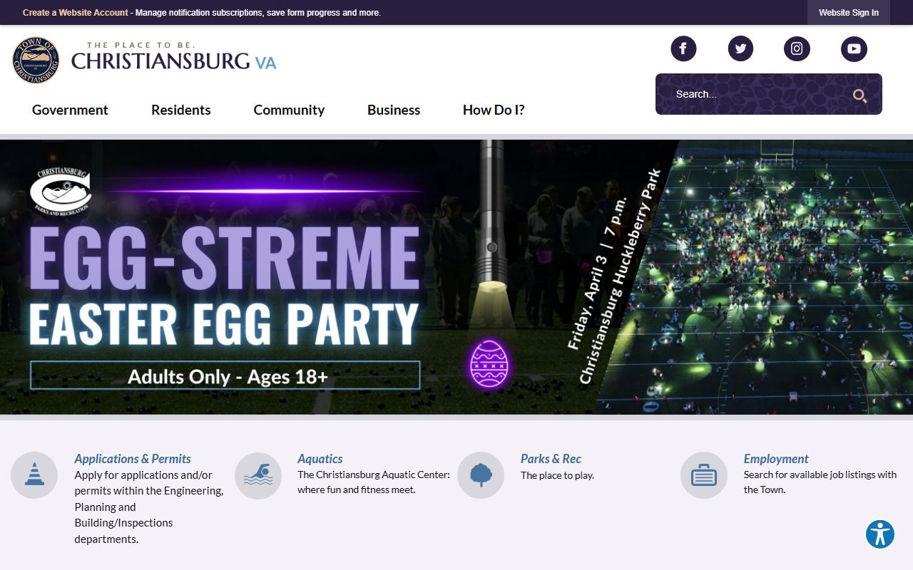 Christiansburg People Search - Town of Christiansburg homepage