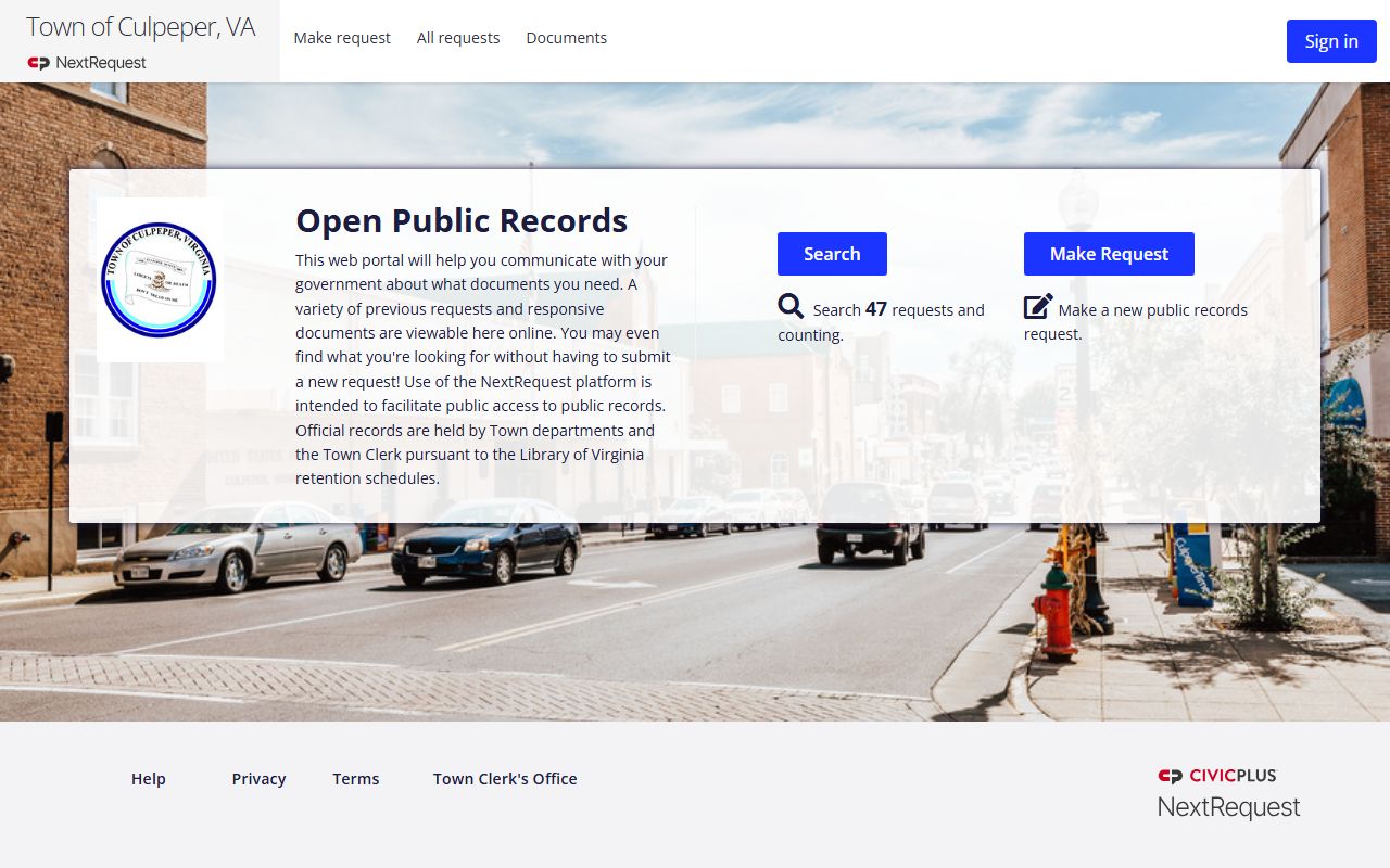 Culpeper People Search - NextRequest FOIA portal