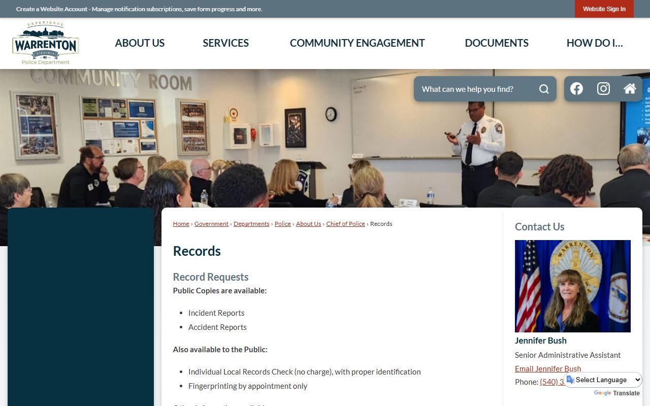 Warrenton People Search - Warrenton Police Records