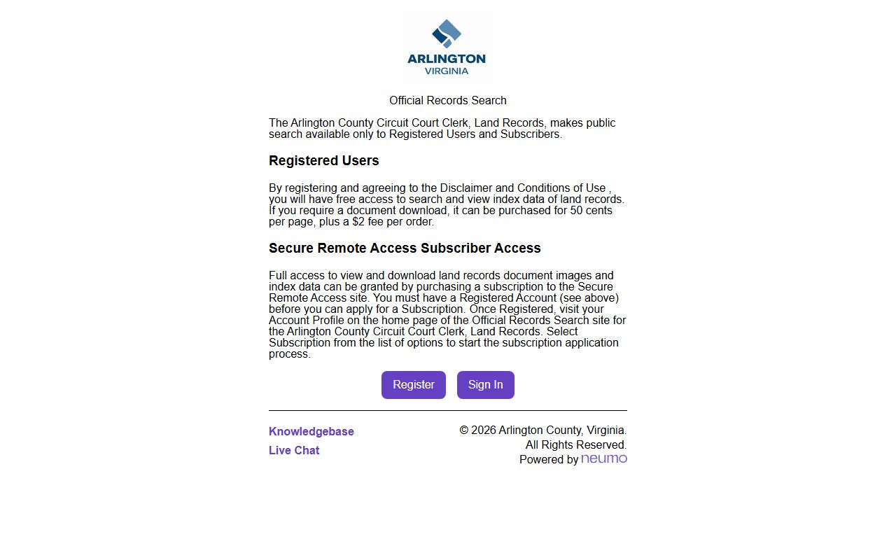 Arlington County People Search Official Records