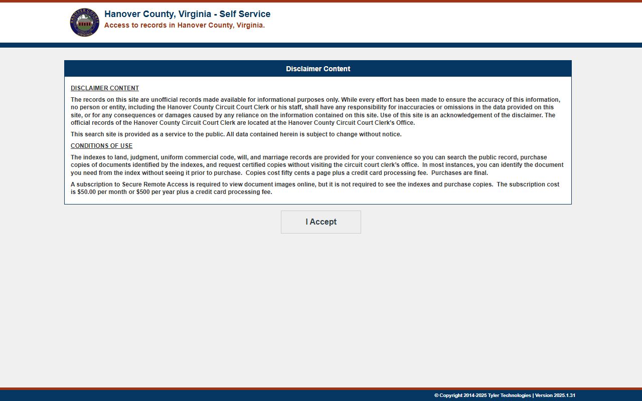 Hanover County People Search Self-Service Land Records