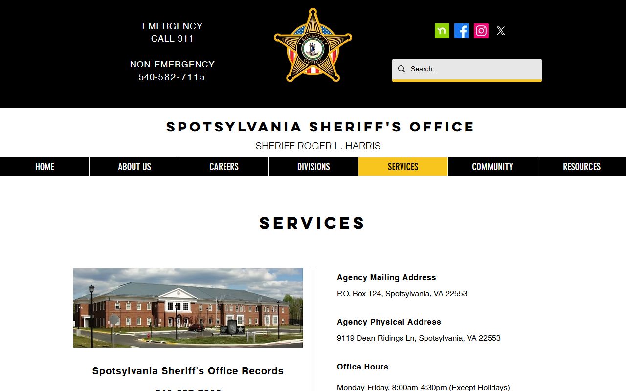 Spotsylvania County People Search Sheriff Services