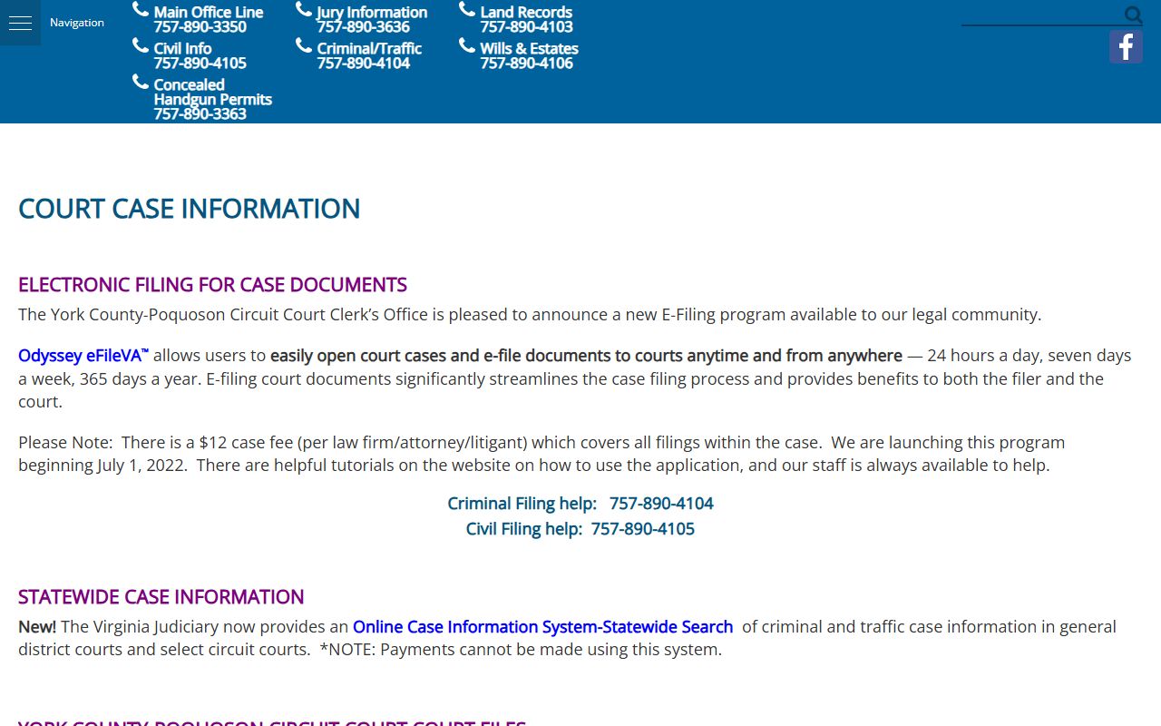 York County People Search Court Case Info