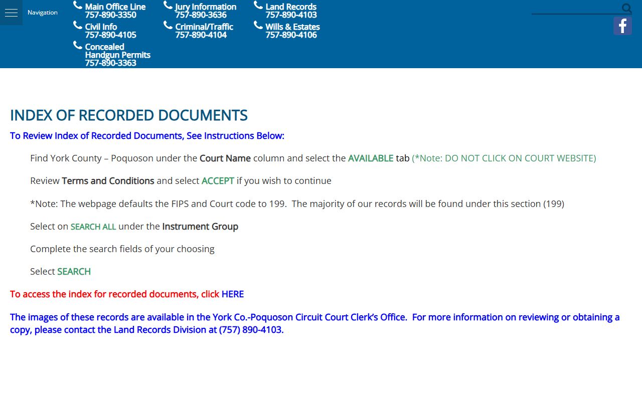 York County People Search Index of Documents